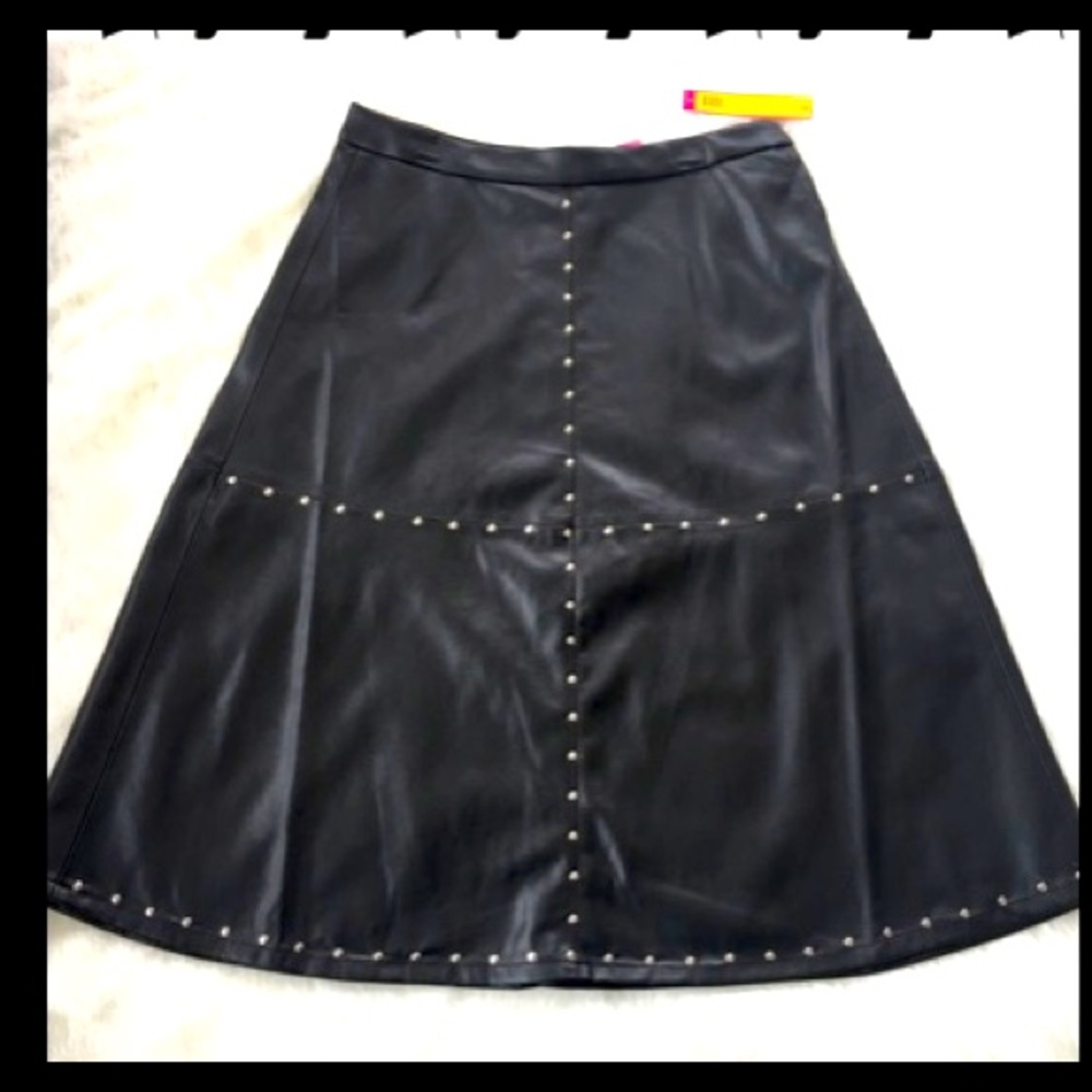 Vegan Leather Midi Skirt